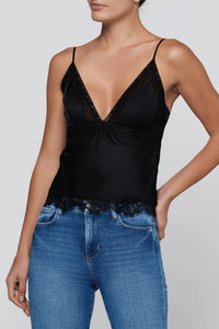 L'Agence Elka Lace Camisole - Black
