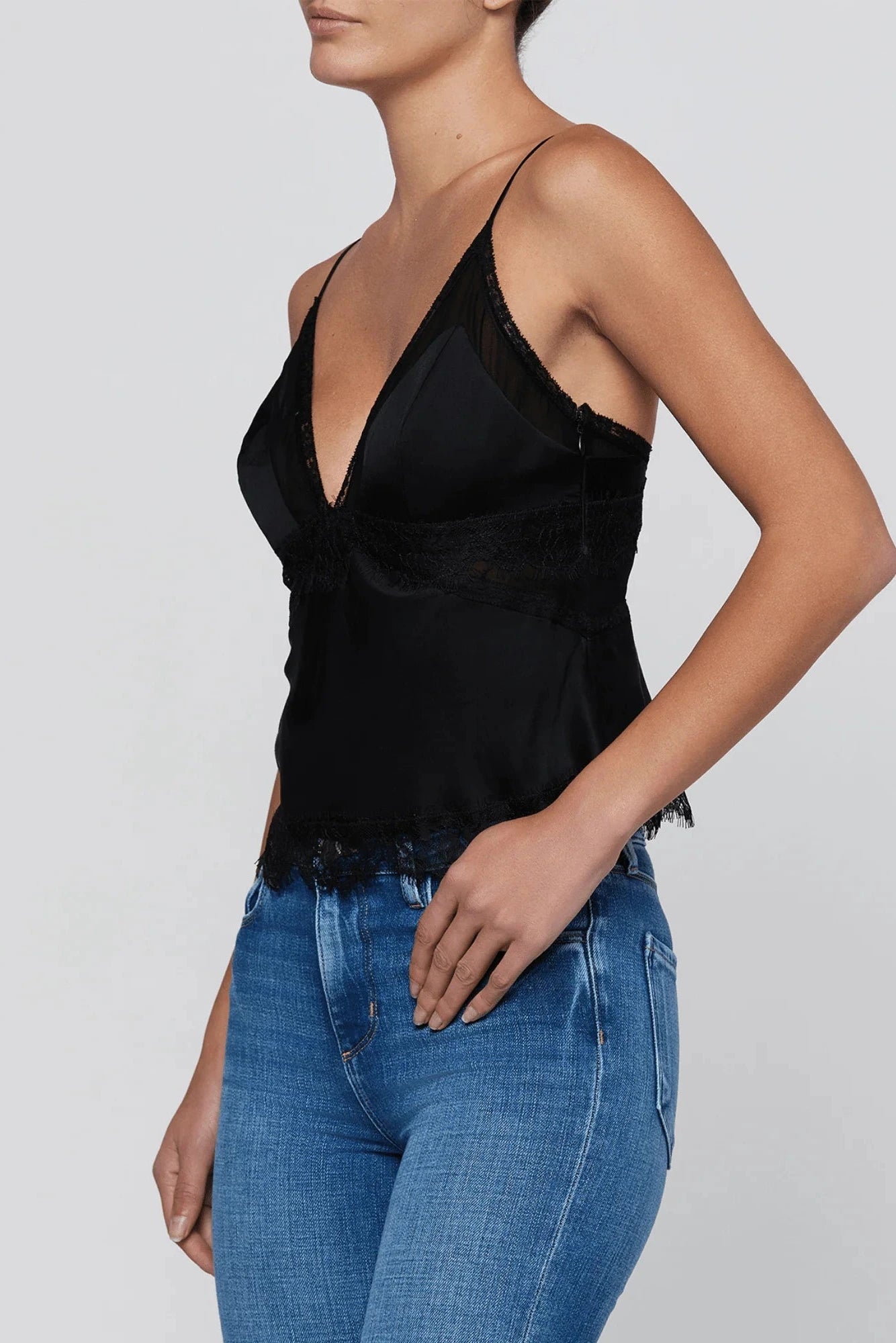 L'Agence Elka Lace Camisole - Black