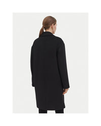 Liu Jo White Short Double-Breasted Wool Coat - Nero