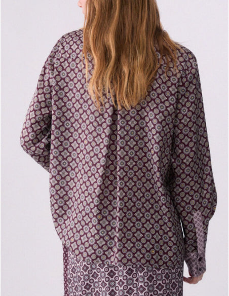 Liu Jo White Women's Printed Twill Shirt - Big erg Geom