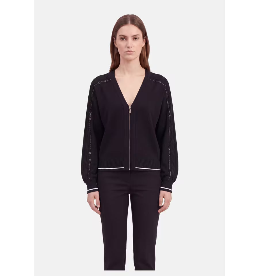 Liu Jo Sport Women's Black Zip Cardigan - Nero Bianco