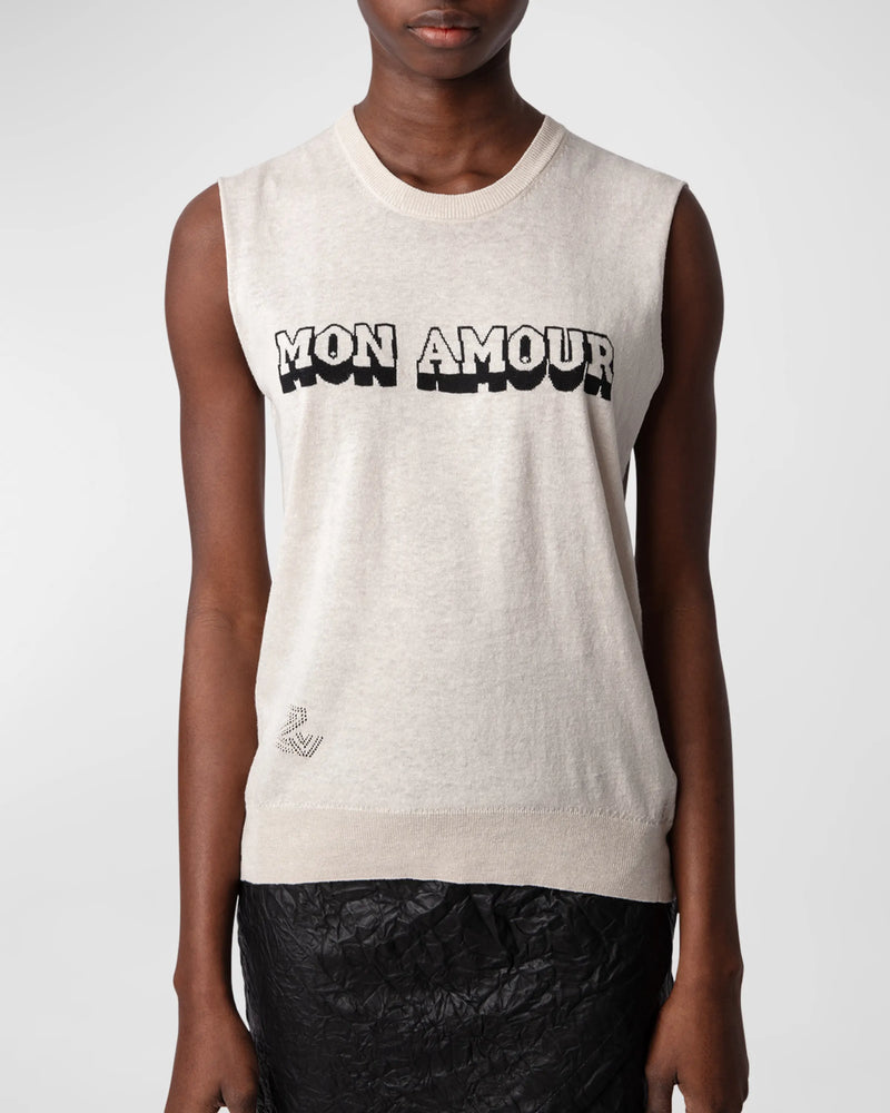 Zadig & Voltaire Nida Mon Amour Knit Tank Top