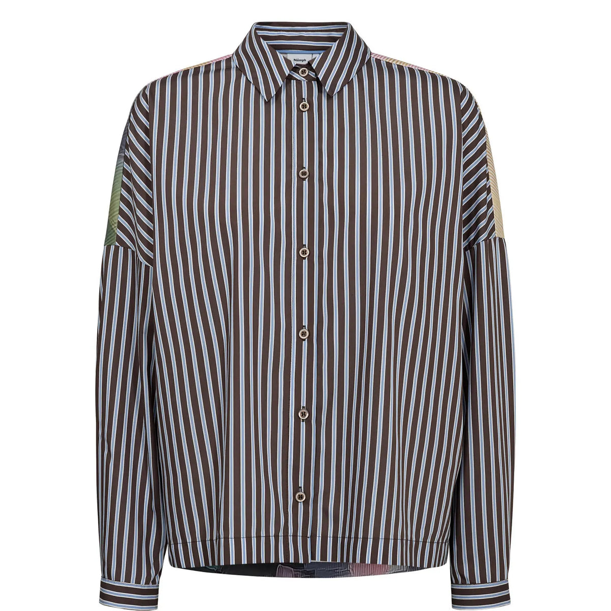 Numph Women's Long Sleeve Shirt Nuhighland Boxy - Calla Green