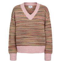 Numph Women's V-Neck Sweater Nusamia - Rosy Touch