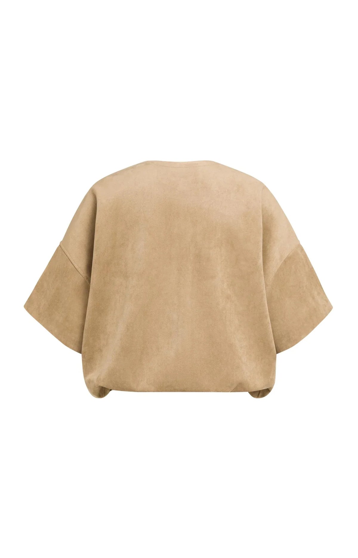 YAYA Oversized shortsleeve suedine jacket