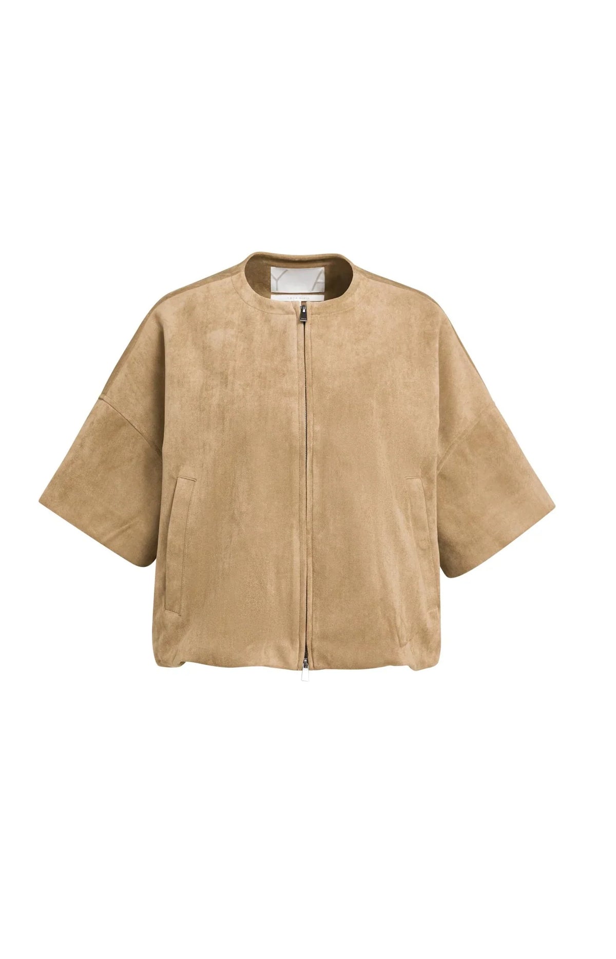 YAYA Oversized shortsleeve suedine jacket