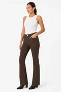 Brax Mary Flared Pants with Patch Pockets - Muscat/Brown