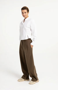 YAYA Poplin Blouse With Button Detail