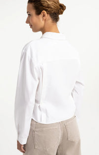 YAYA Poplin Blouse With Button Detail