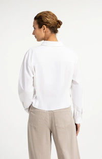 YAYA Poplin Blouse With Button Detail