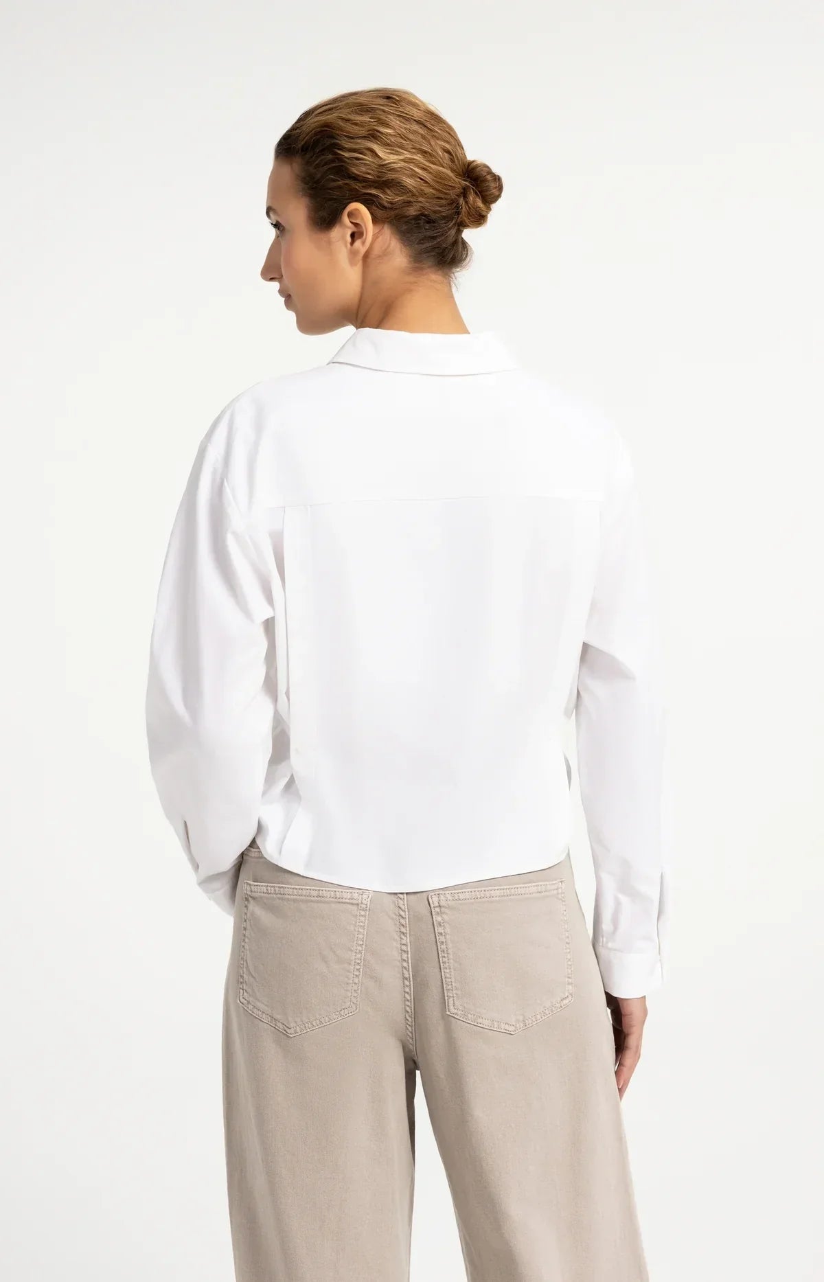 YAYA Poplin Blouse With Button Detail