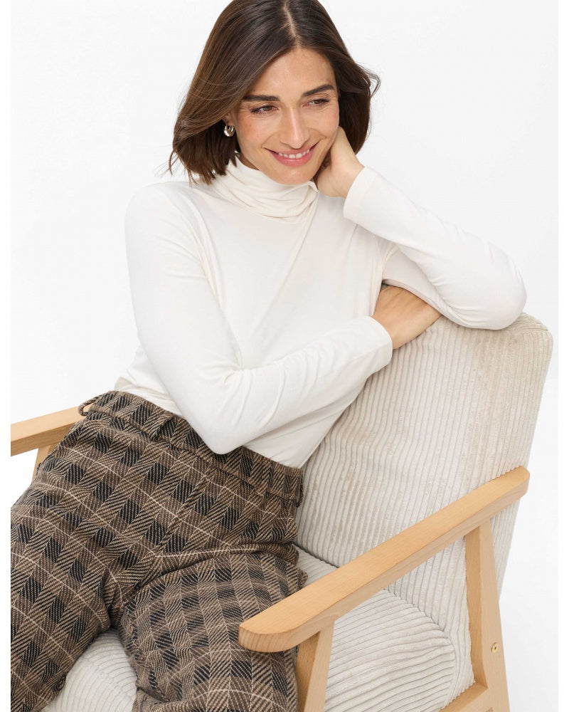 Brax Carina Women's Turtleneck - Soft Ecru