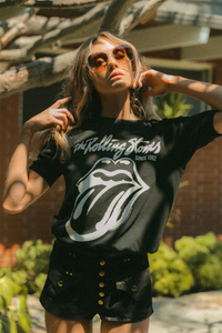 People of Leisure Rolling Stones Raglan Tee Black