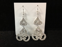 Boucles d'oreilles longues en cristal Elen Henderson