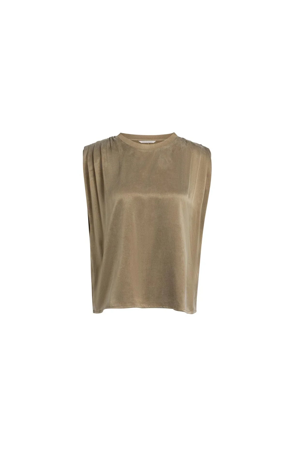 YAYA Sleeveless Top With Shoulder Pleats