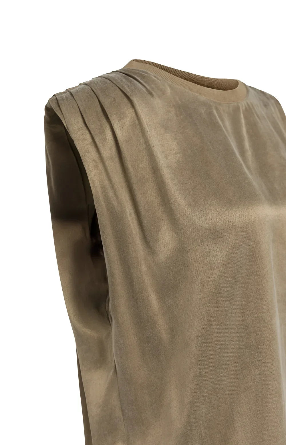YAYA Sleeveless Top With Shoulder Pleats