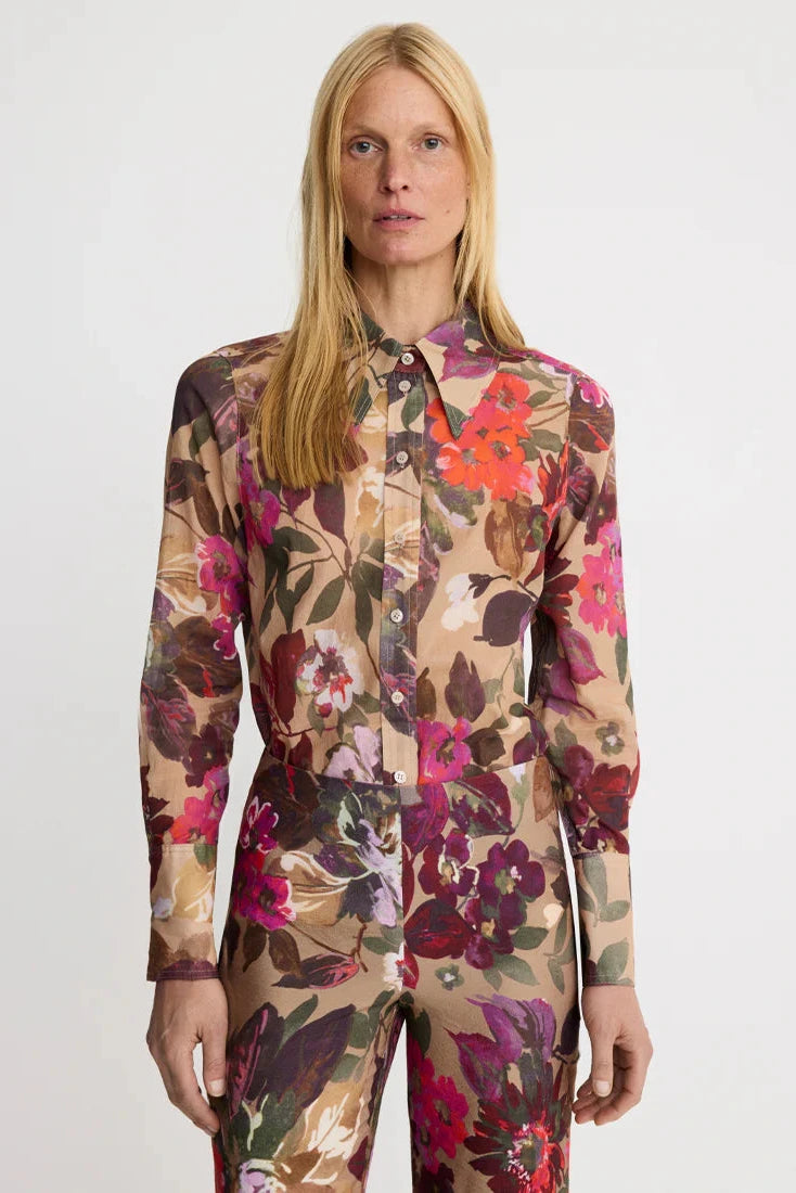 Smythe Multi Point Collar Shirt Brown - Multi