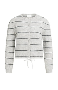 YAYA Knitted striped cardigan long sleeve