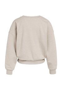 YAYA V-neck sweatshirt with woven collar