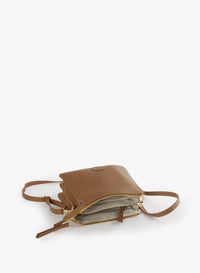 Sac bandoulière en cuir véritable Cinzia Rocca avec trois compartiments