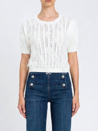 Pull en maille Twinset à fausses plumes