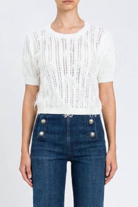 Pull en maille Twinset à fausses plumes