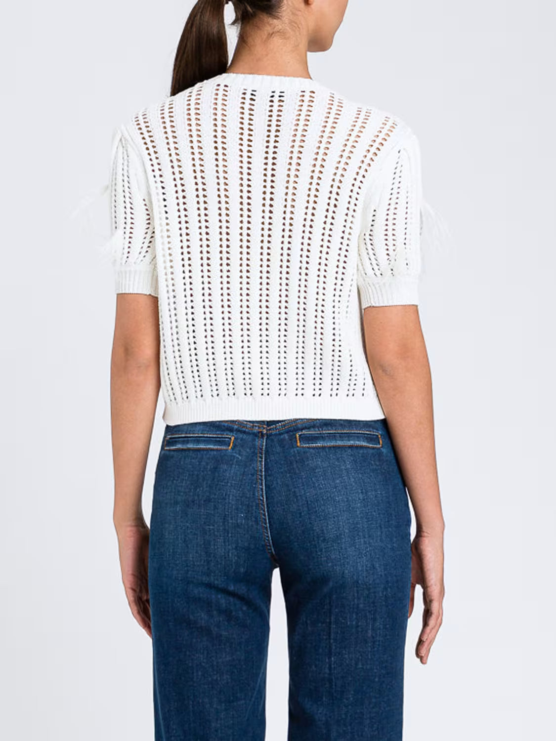 Pull en maille Twinset à fausses plumes