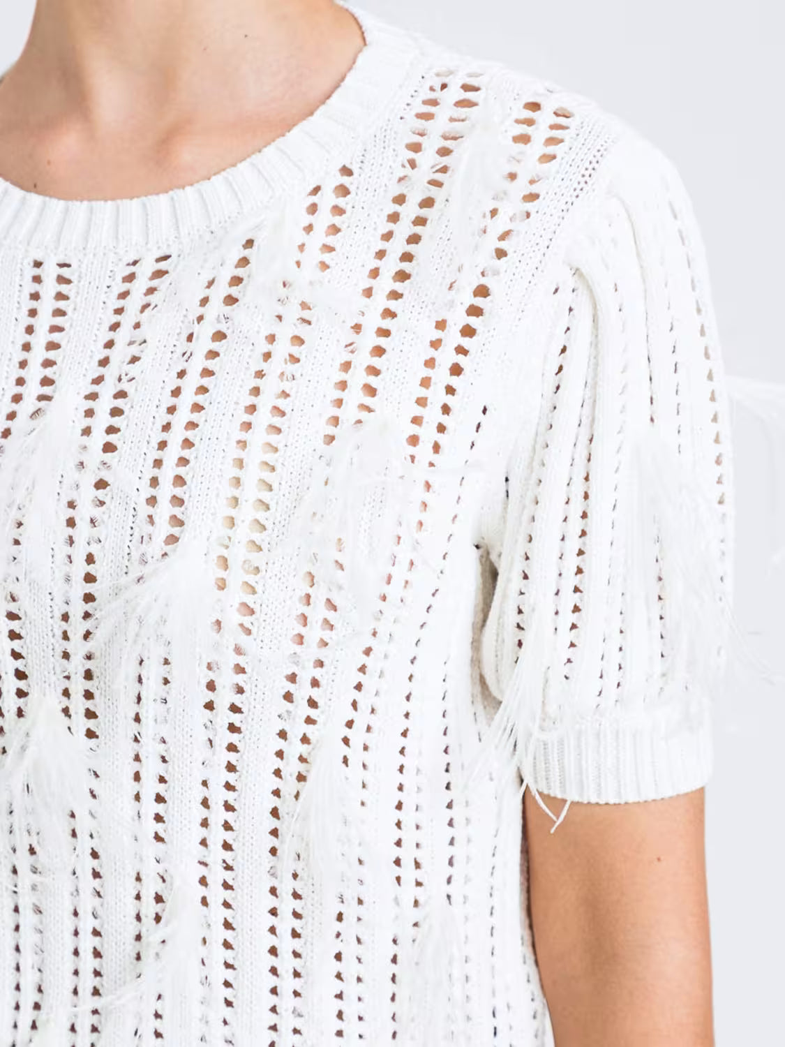 Pull en maille Twinset à fausses plumes