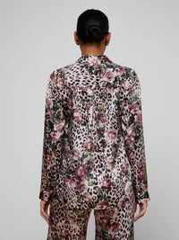Blouse Tyler à manches longues L'Agence 40223RBM-PNSS Petite Rose Cheetah multicolore
