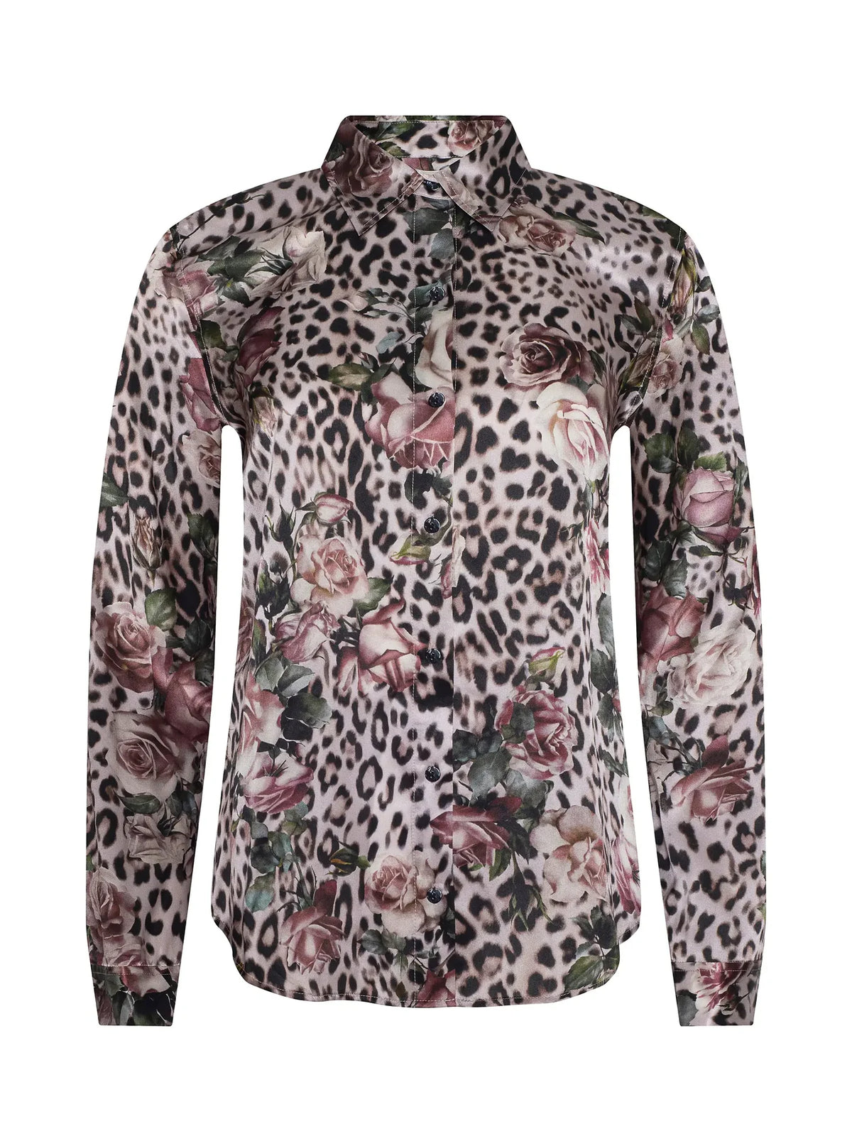 Blouse Tyler à manches longues L'Agence 40223RBM-PNSS Petite Rose Cheetah multicolore
