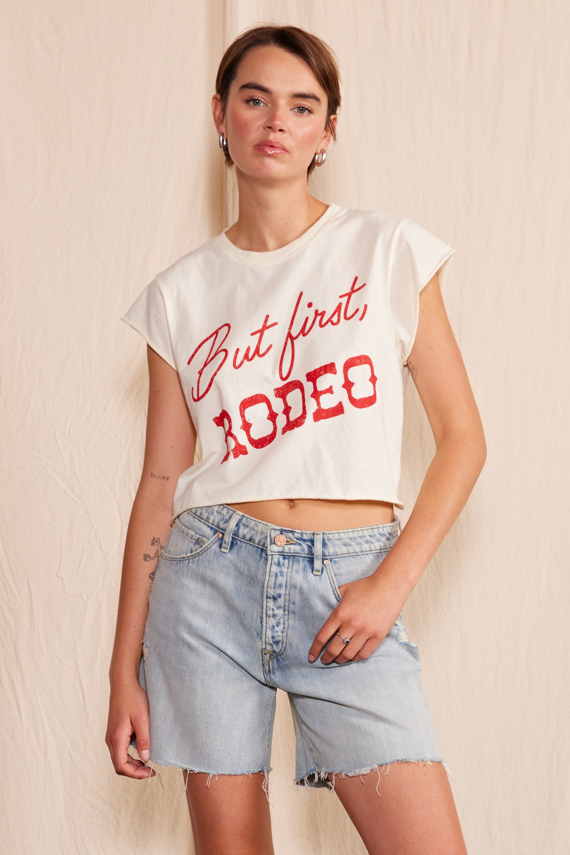 Crop top People of Leisure But First Rodeo Blanc
