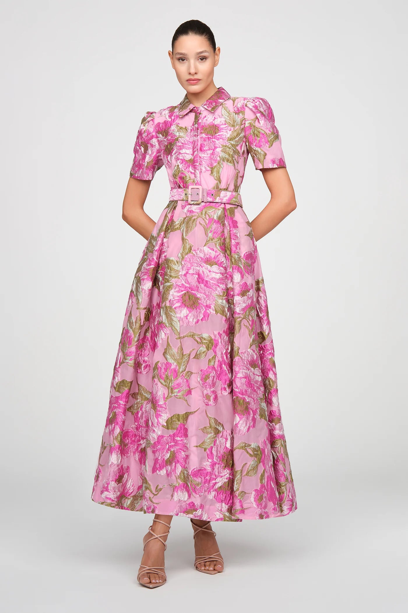 Theia Abba Robe jacquard Opera Mauve - Meadow