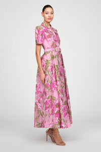 Theia Abba Robe jacquard Opera Mauve - Meadow