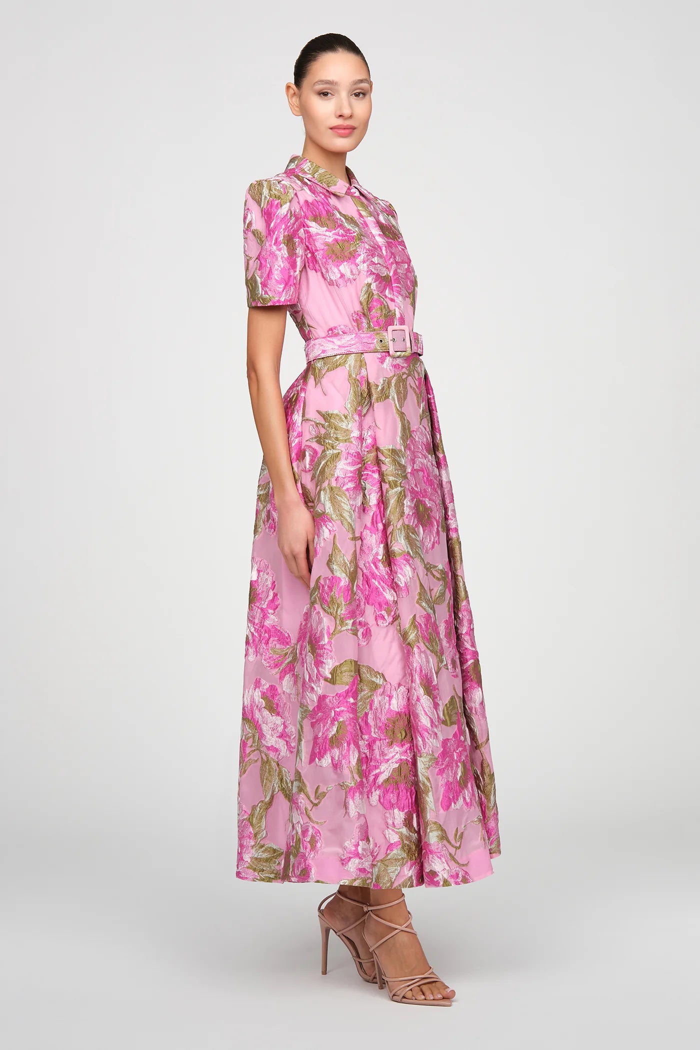Theia Abba Robe jacquard Opera Mauve - Meadow