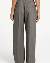 YAYA Woven Wide Leg Trousers with Pleats - HoleBlack Dessin