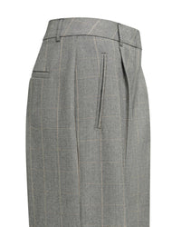 YAYA Woven Wide Leg Trousers with Pleats - HoleBlack Dessin