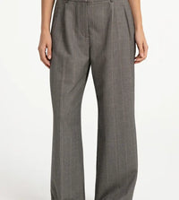 YAYA Woven Wide Leg Trousers with Pleats - HoleBlack Dessin