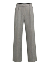 YAYA Woven Wide Leg Trousers with Pleats - HoleBlack Dessin