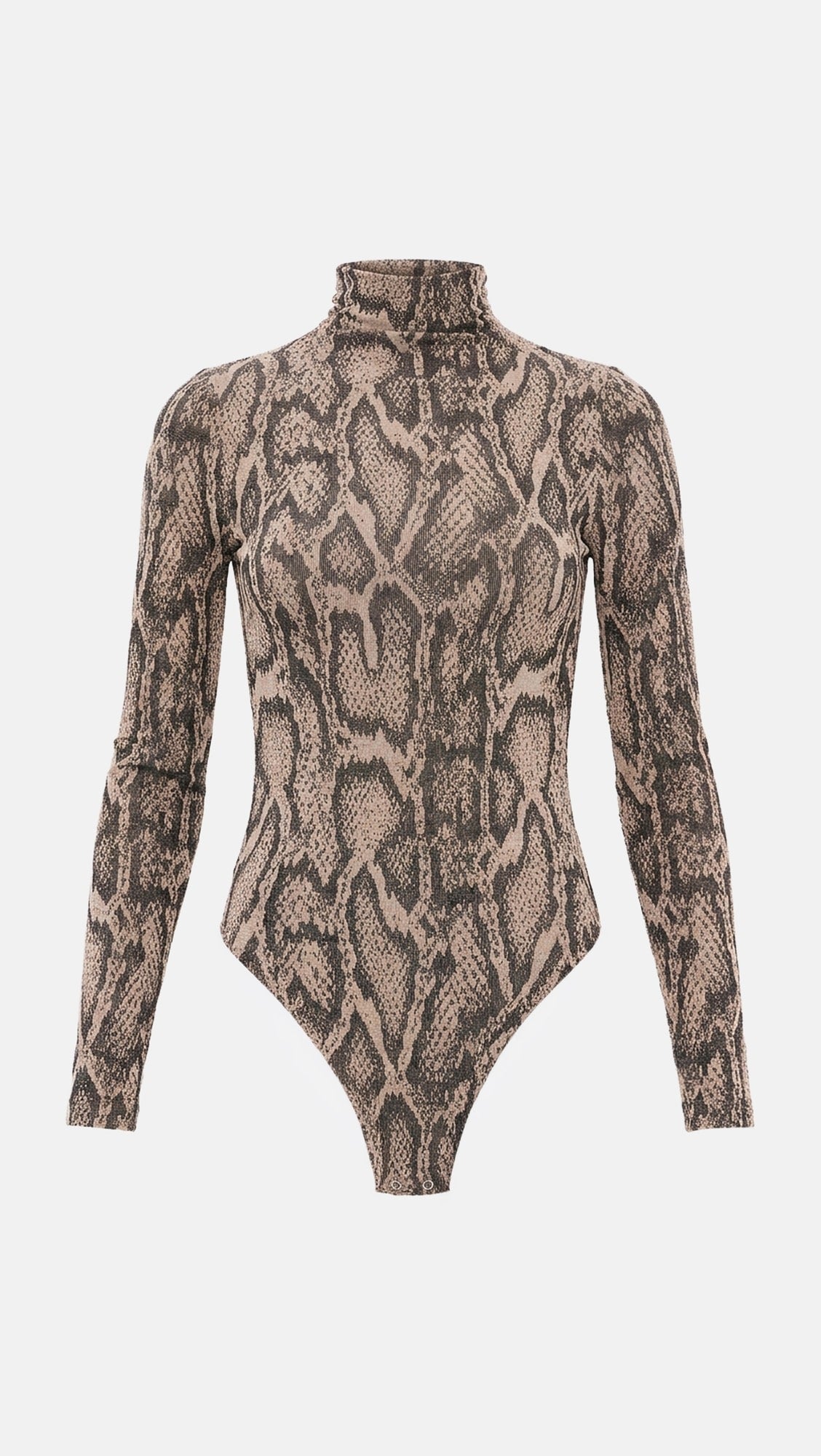 Wolford Shimmering Python String Body Suit Desert Python