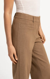 YAYA Woven mid waist straight leg trousers
