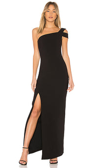 Likely Black Maxson One Shoulder Gown