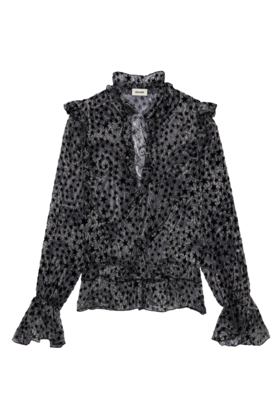 Zadig & Voltaire Tuya Blouse With Burnout Stars