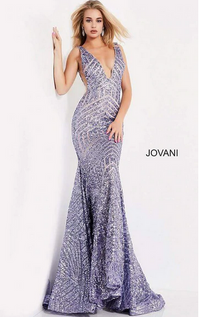 JOVANI Robe &agrave; paillettes Sequin Embellished Gown