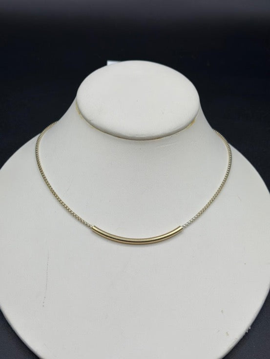 Anca-Y-S Gold Bar Necklace in Silver