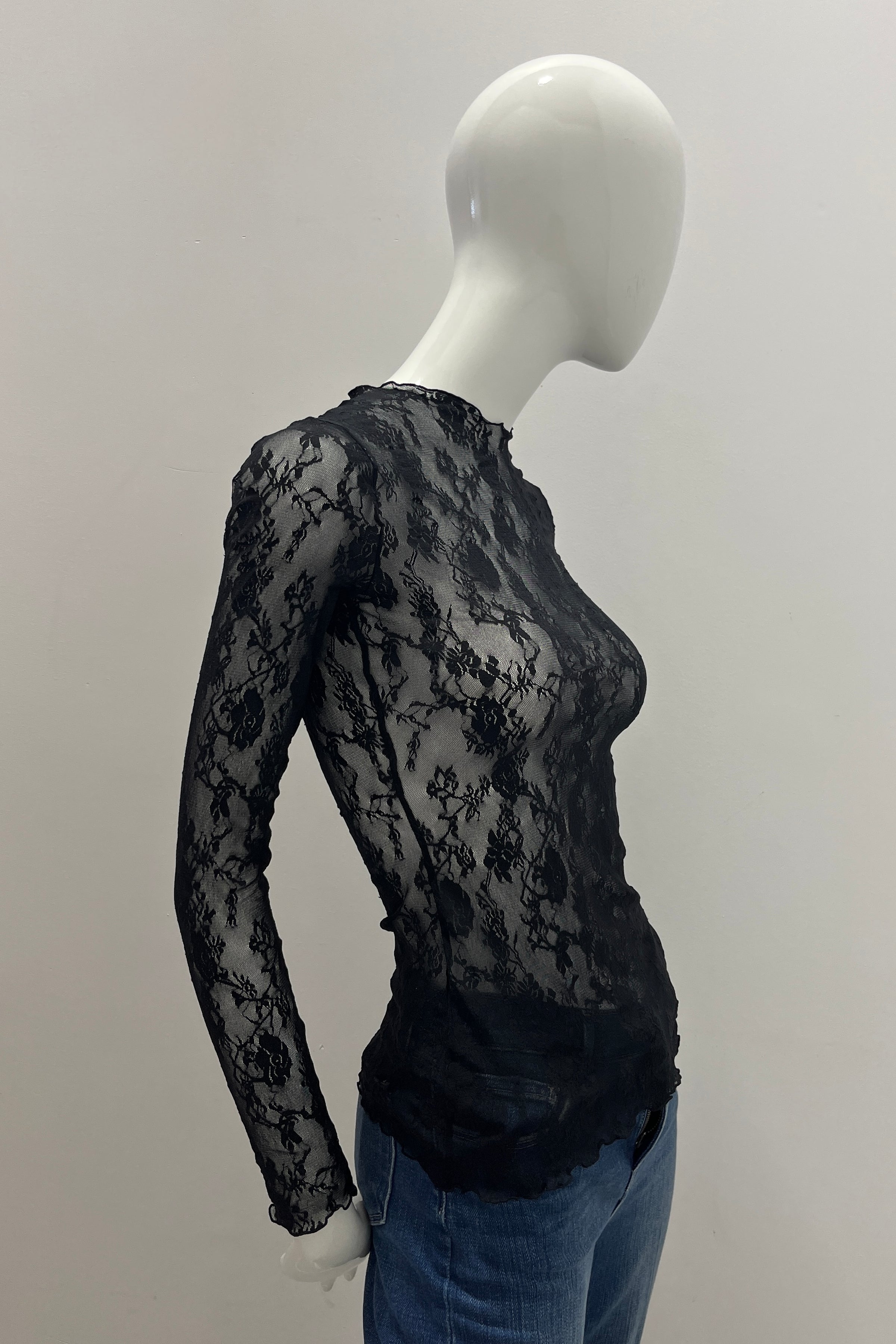 Wolford Sheer Lace Top – Très Chic