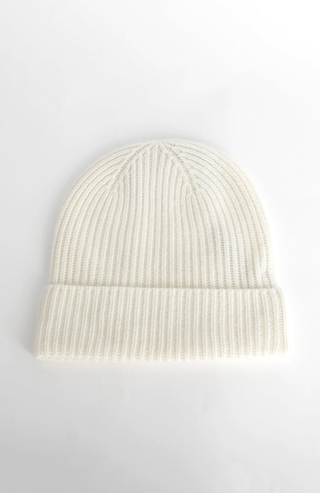 Repeat Organic Cashmere Ribbed Knit Hat - Très Chic