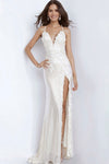 Jovani Sequin and Satin Applique Gown