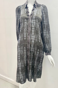 Max Volmary V-Neck Silk Shirt Dress