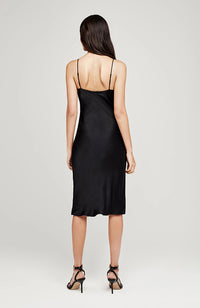 L'Agence Jodie Silk Slip Dress Black