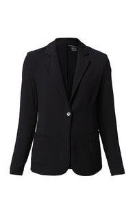 Majestic Filatures French Terry Single Breasted Blazer Navy
